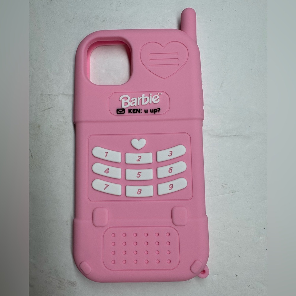 Barbie Pink Heart Phone Case silicon iPhone 14 Plus cute barbiecore